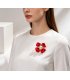 XSB250 - Trendy Artistic Red Flower Brooch